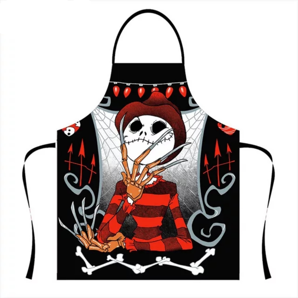 Jack skellington full front bib apron.